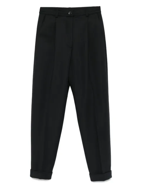 ALPHA STUDIO pleated turn-up cuffs trousers