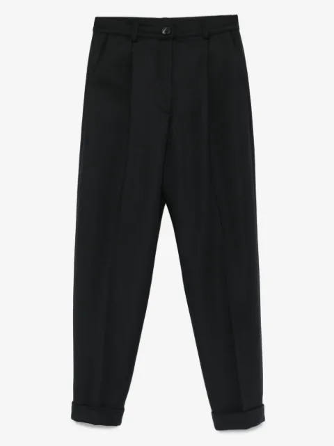 ALPHA STUDIO pleated turn-up cuffs trousers