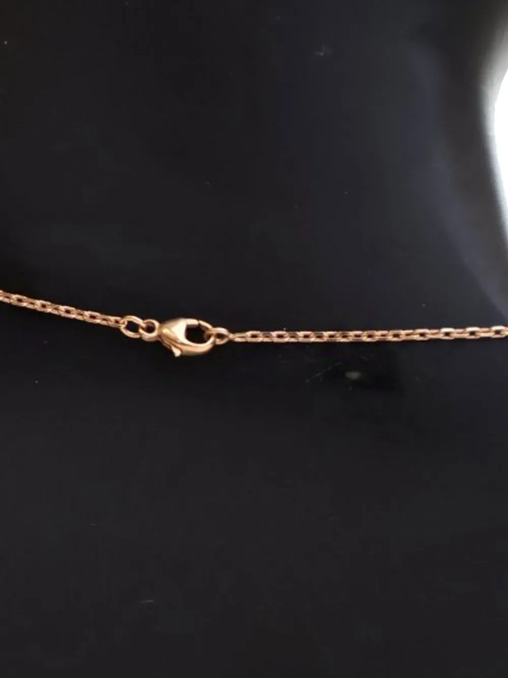 Pre-owned Hermes 2020-2025 Rose Gold Plated Enamel Pop H Pendant Costume Necklace In Pink