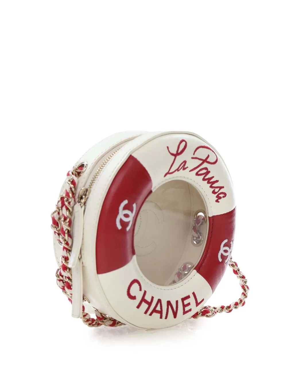 CHANEL Pre-Owned 2018-2019 Lambskin Coco Lifesaver Round crossbody bag CHANEL Pre-Owned 2018-2019 Lambskin Coco Lifesaver Round crossbody bag