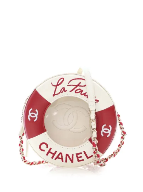 CHANEL Pre-Owned 2018-2019 Lambskin Coco Lifesaver Round crossbody bag