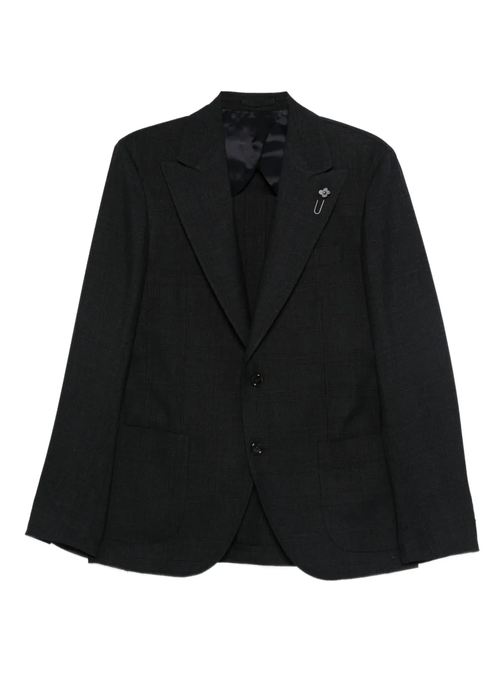 Lardini checked button jacket | Blue | Image 1