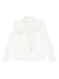 P.A.R.O.S.H. bow-tie long-sleeve blouse - White