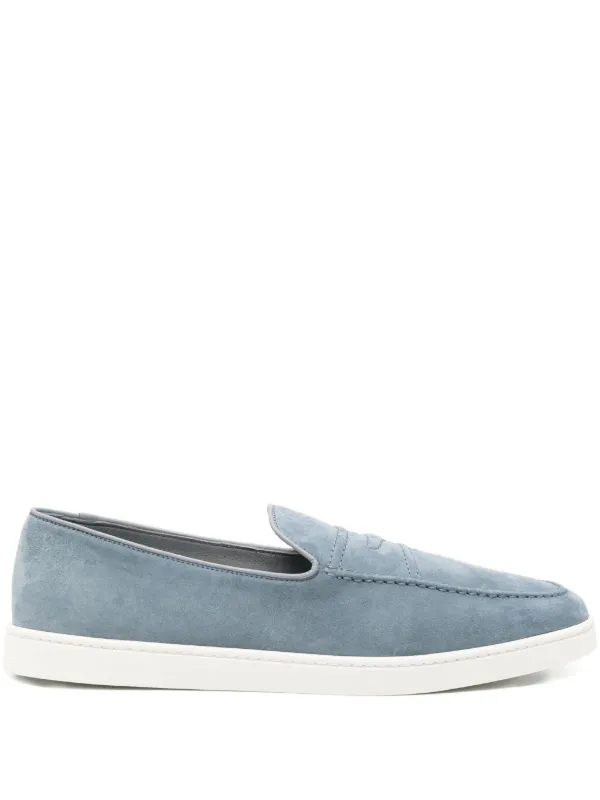 Church's Suede Penny Loafers in Blue
