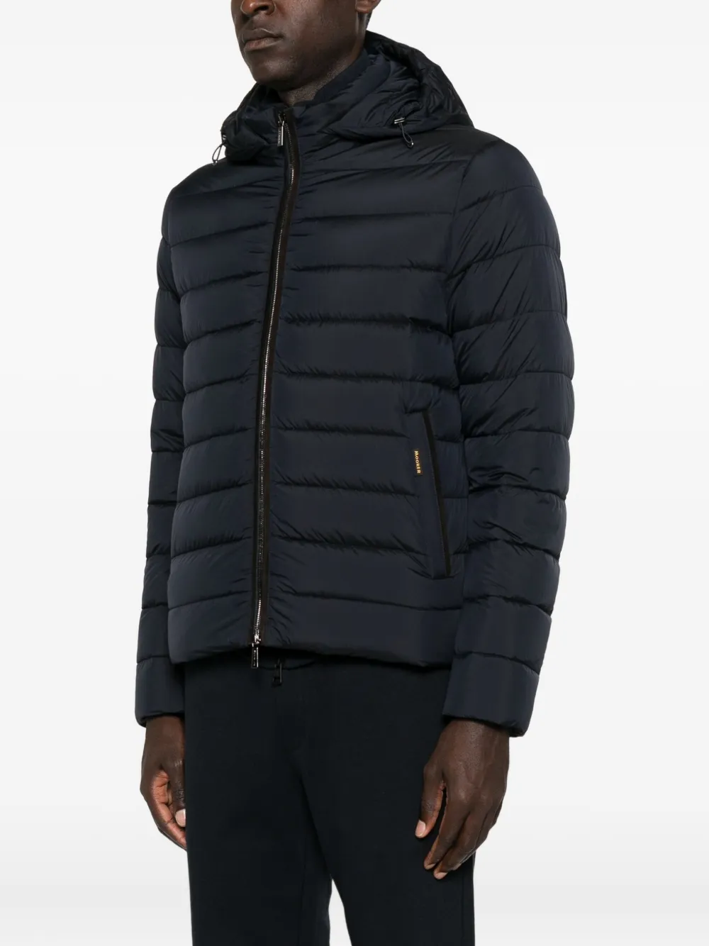 Moorer Hooded Quilted Jacket In Black