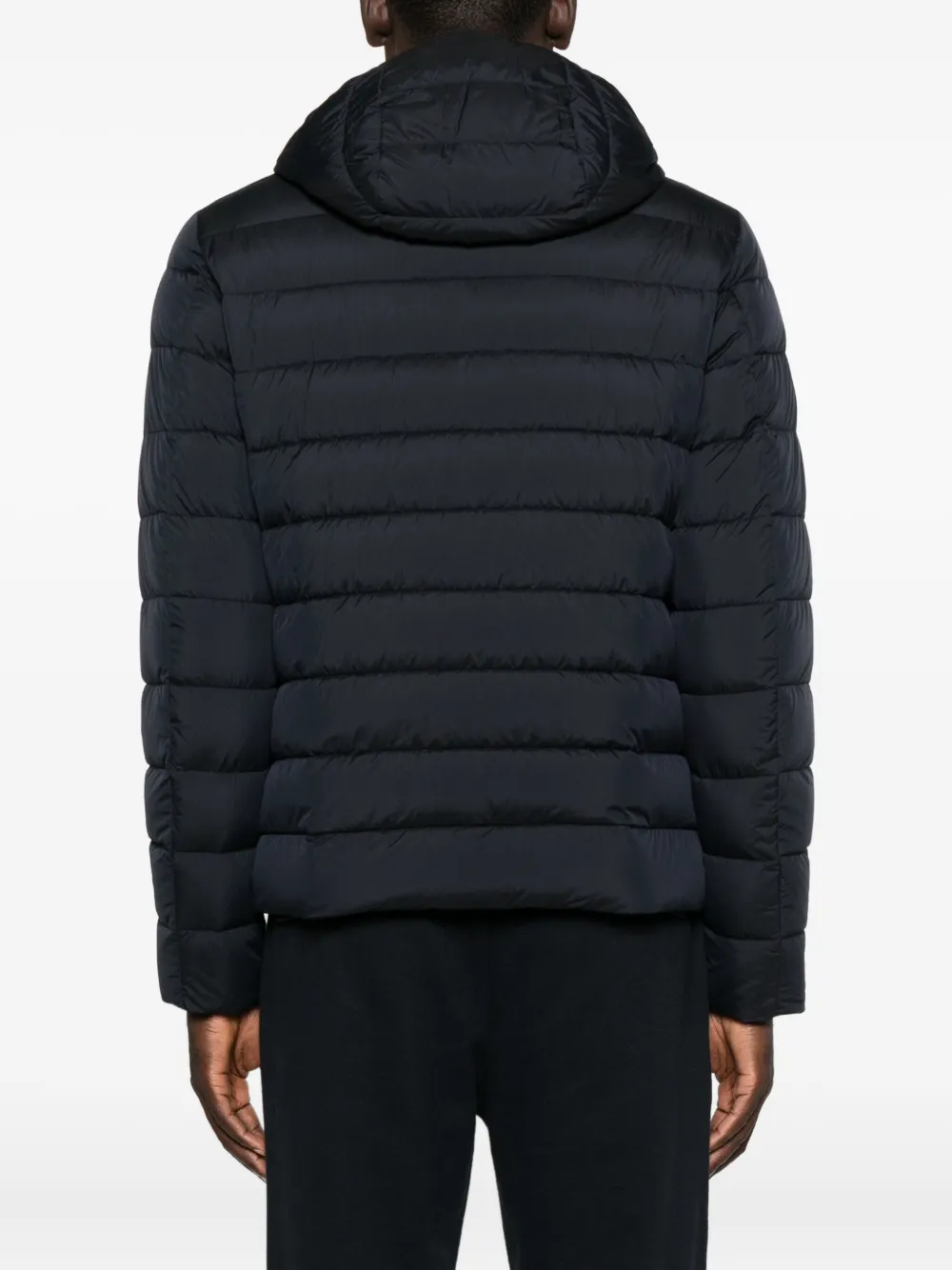 Moorer Hooded Quilted Jacket In Black