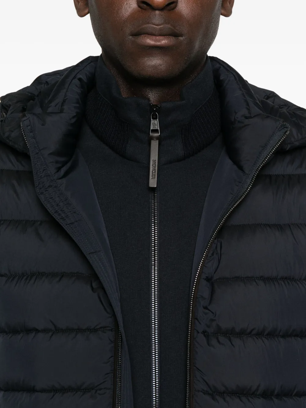 Moorer Hooded Quilted Jacket In Black