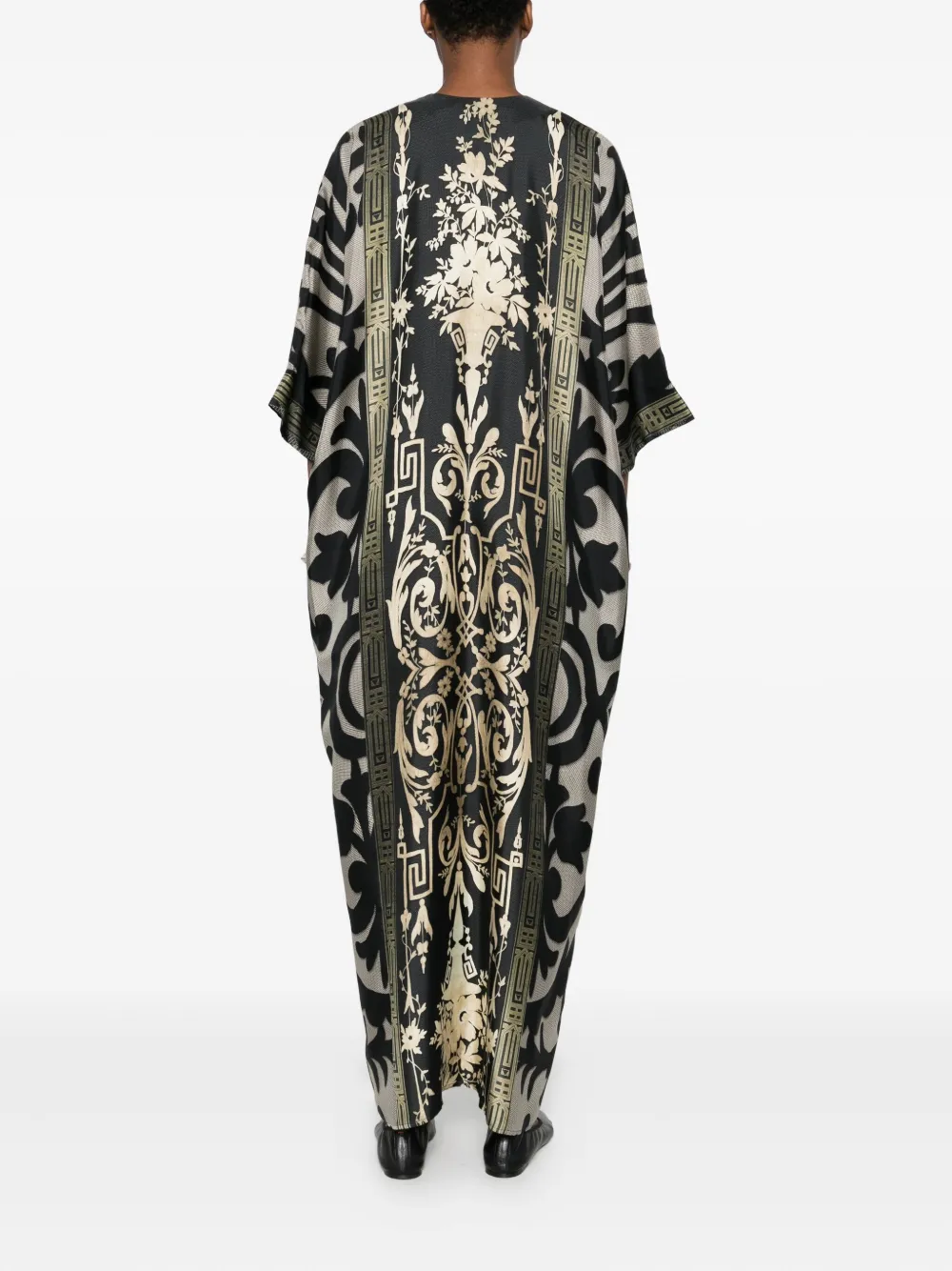 Pierre-louis Mascia Baroque-print V-neck Maxi Dress In Multi