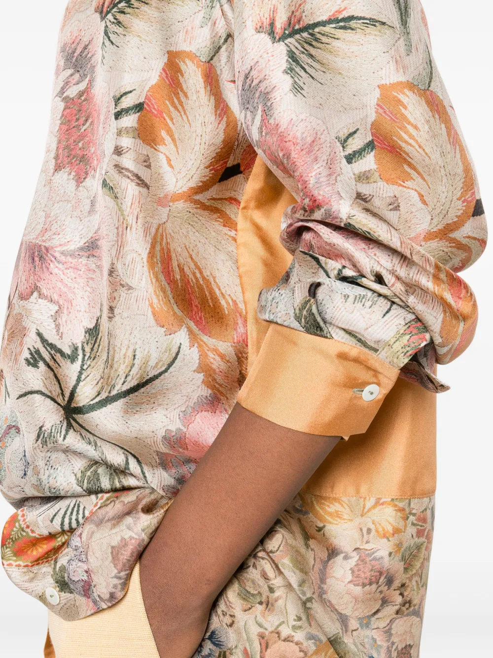 Pierre-louis Mascia Floral-patchwork Shirt In Multi