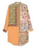 Pierre-Louis Mascia floral-patchwork shirt - Orange