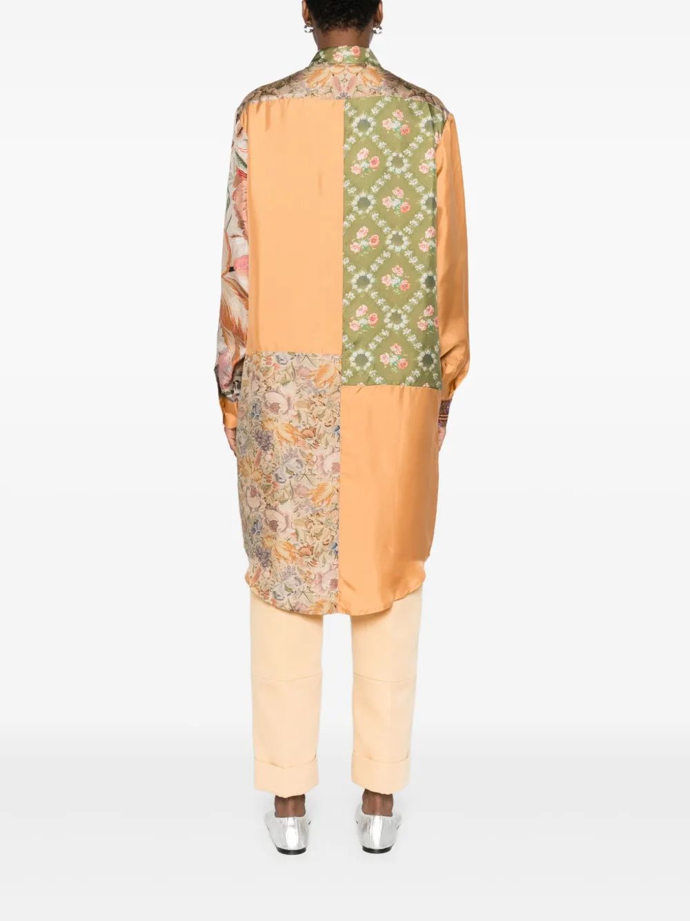 Pierre-louis Mascia Floral-patchwork Shirt In Multi
