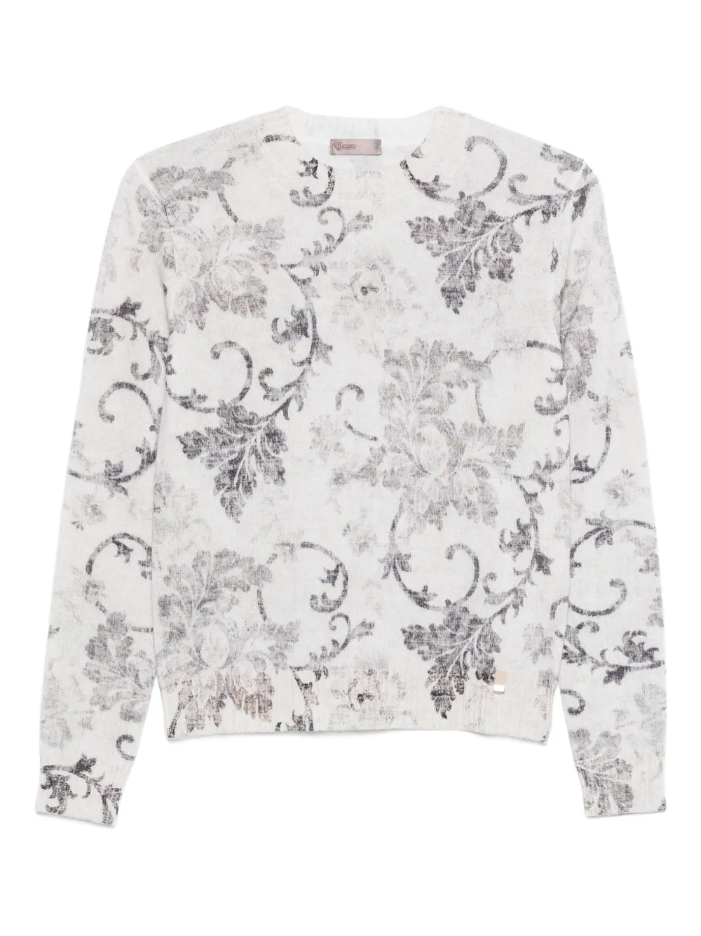 Herno floral-pattern long-sleeve sweater | White | Image 1