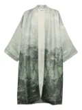Pierre-Louis Mascia abstract-print open-front jacket - White