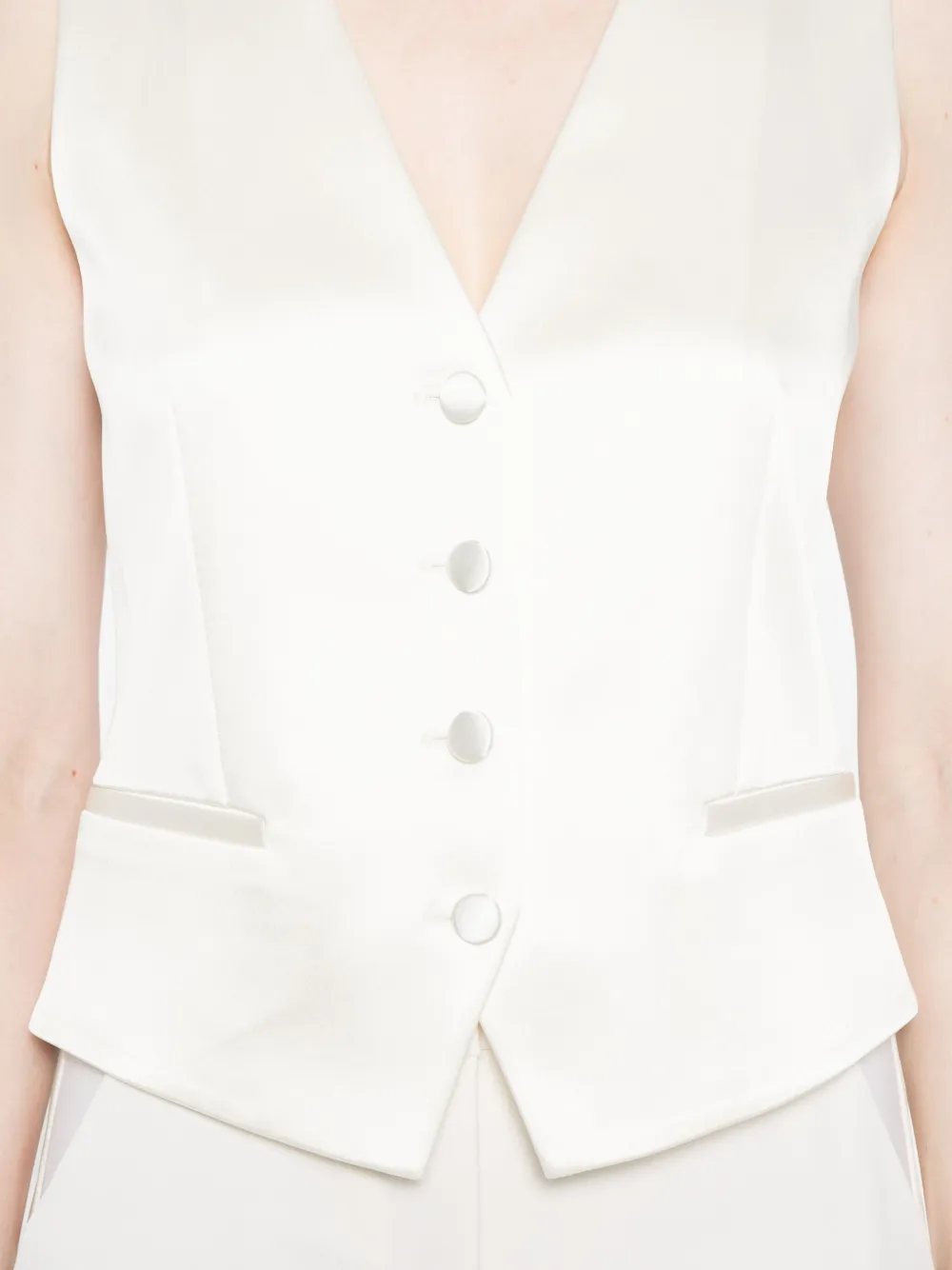 P.a.r.o.s.h Button-fastening Waistcoat In White