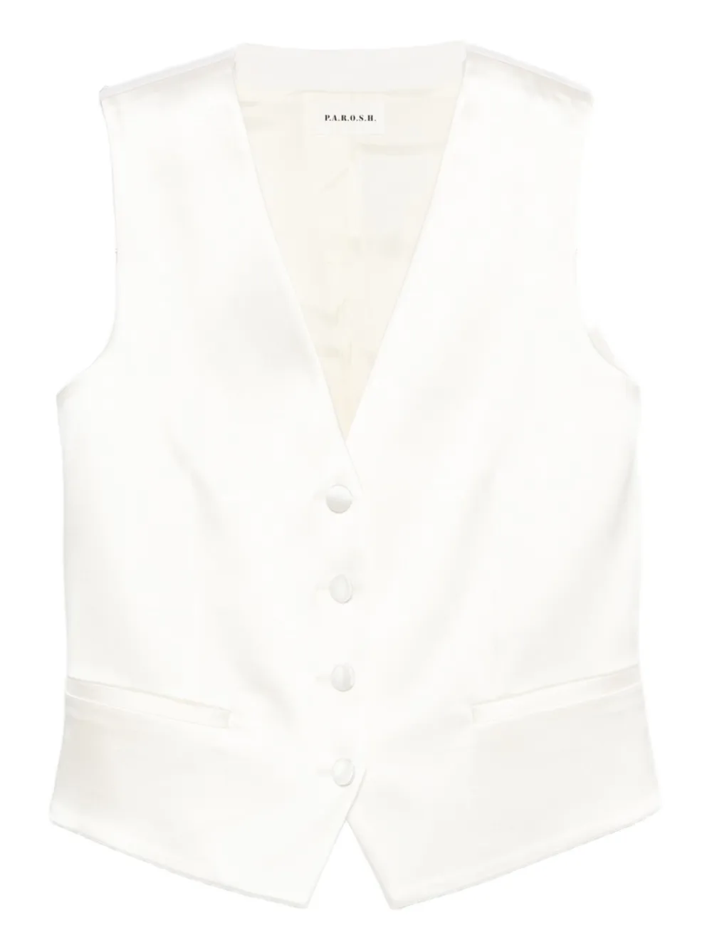P.a.r.o.s.h Button-fastening Waistcoat In White
