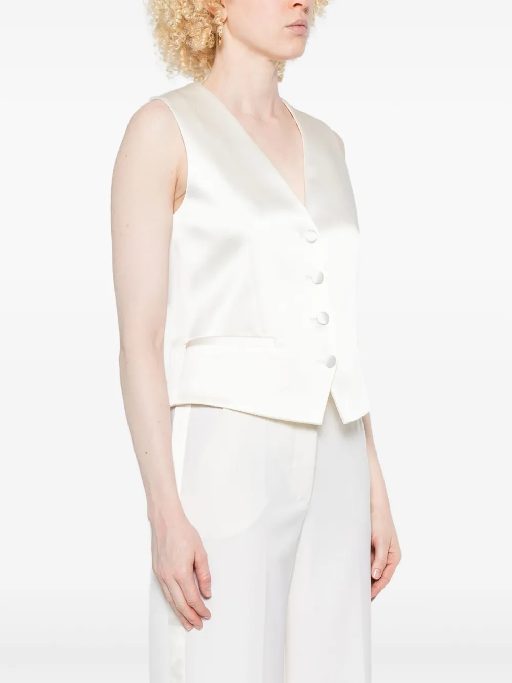 P.a.r.o.s.h Button-fastening Waistcoat In White