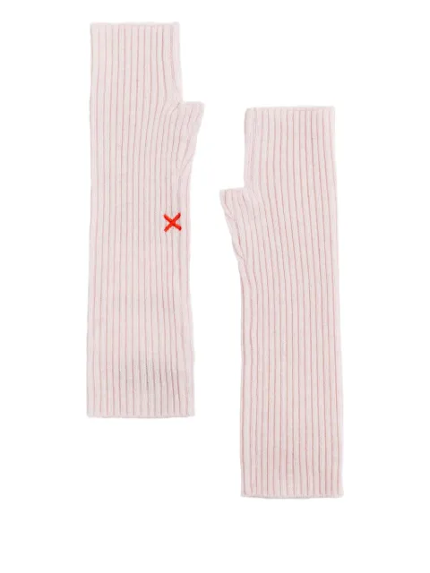 Chinti & Parker ribbed-fingerless gloves