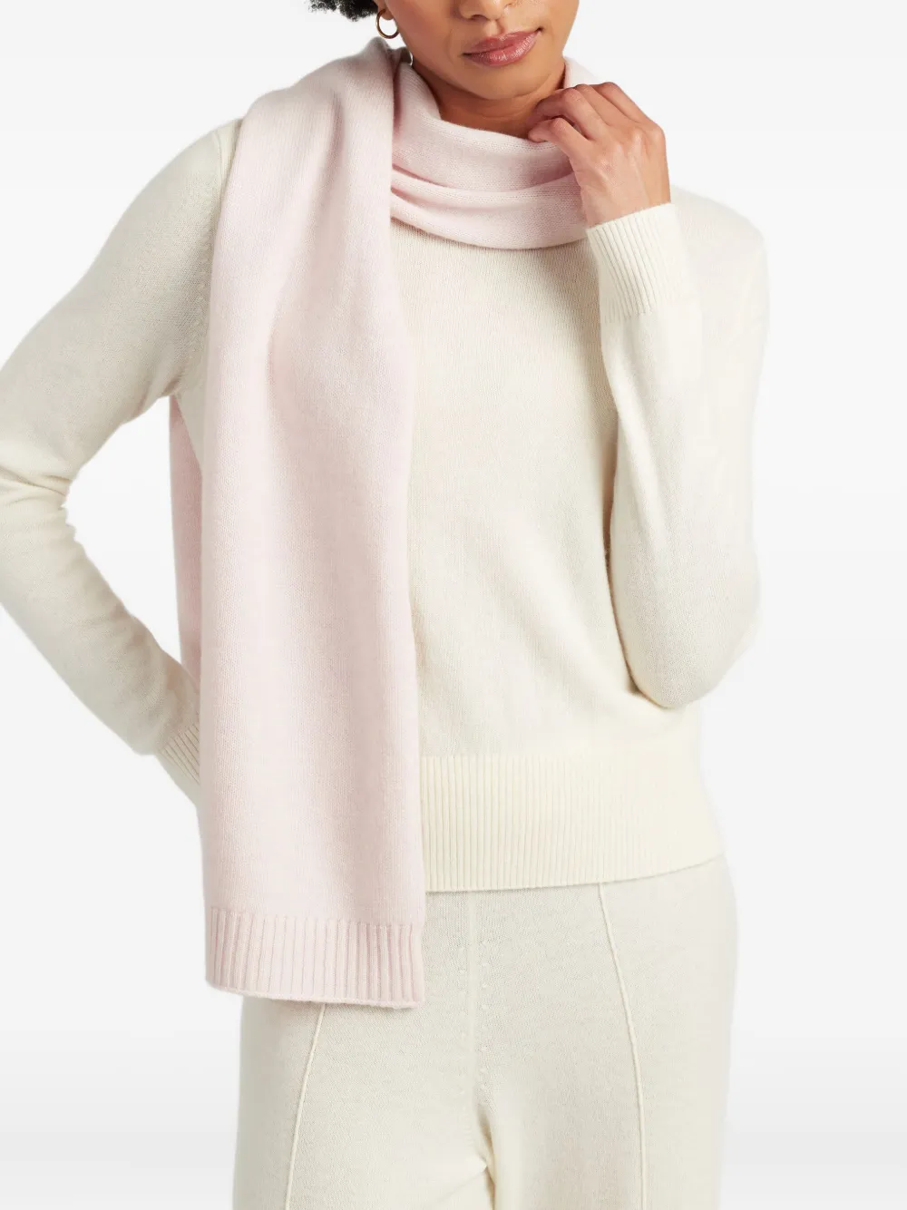 Chinti & Parker Ribbed-edges Scarf In Pink