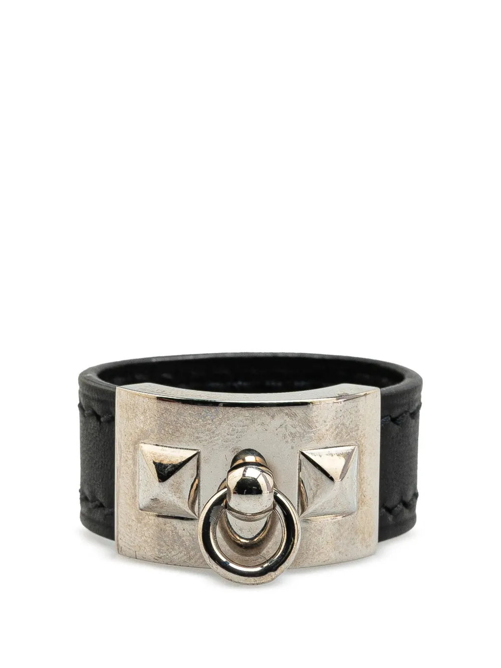 Hermès Pre-Owned 2011-2025 Leather and Palladium Plated Collier de Hermès Pre-Owned 2011-2025 Leather and Palladium Plated Collier de