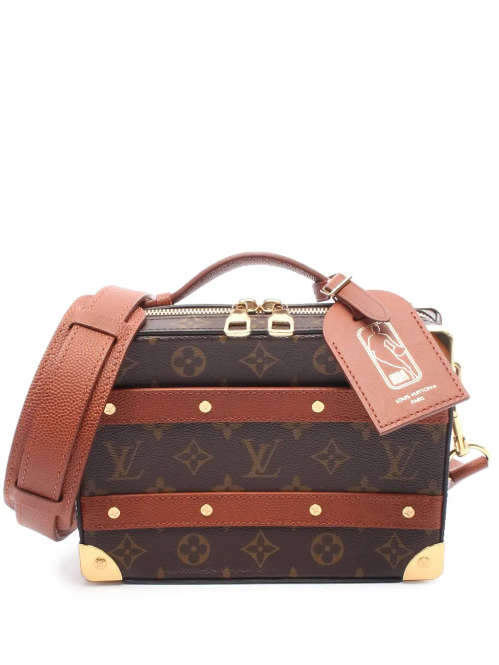 Louis Vuitton Pre-Owned 2021-2025 NBA モノグラム ハンドル トランク サッチェルバッグ - ブラウン Louis Vuitton Pre-Owned 2021-2025 NBA モノグラム ハンドル トランク サッチェルバッグ - ブラウン
