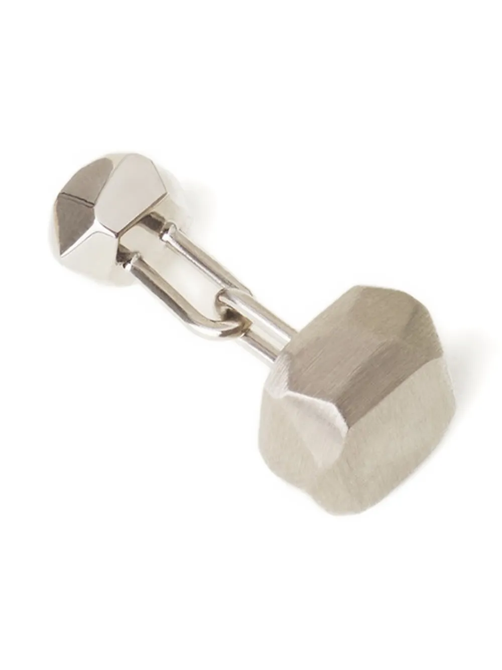  Lanvin Faceted Brass Cufflinks - Silver 