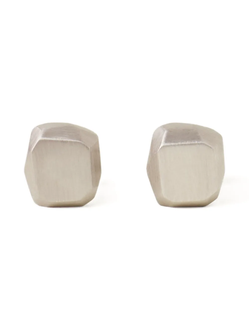 Lanvin faceted brass cufflinks - Zilver