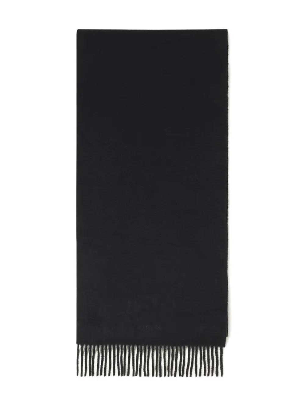 Lanvin Fringed Wool Scarf In Brown