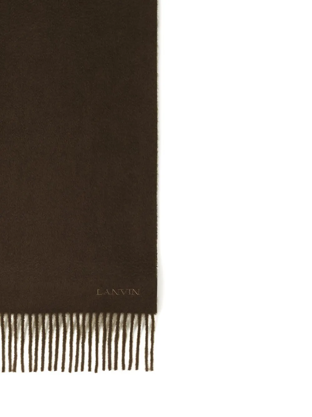 Lanvin Sjaal met franje - Bruin