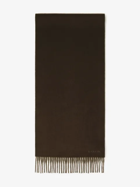 Lanvin fringed wool scarf