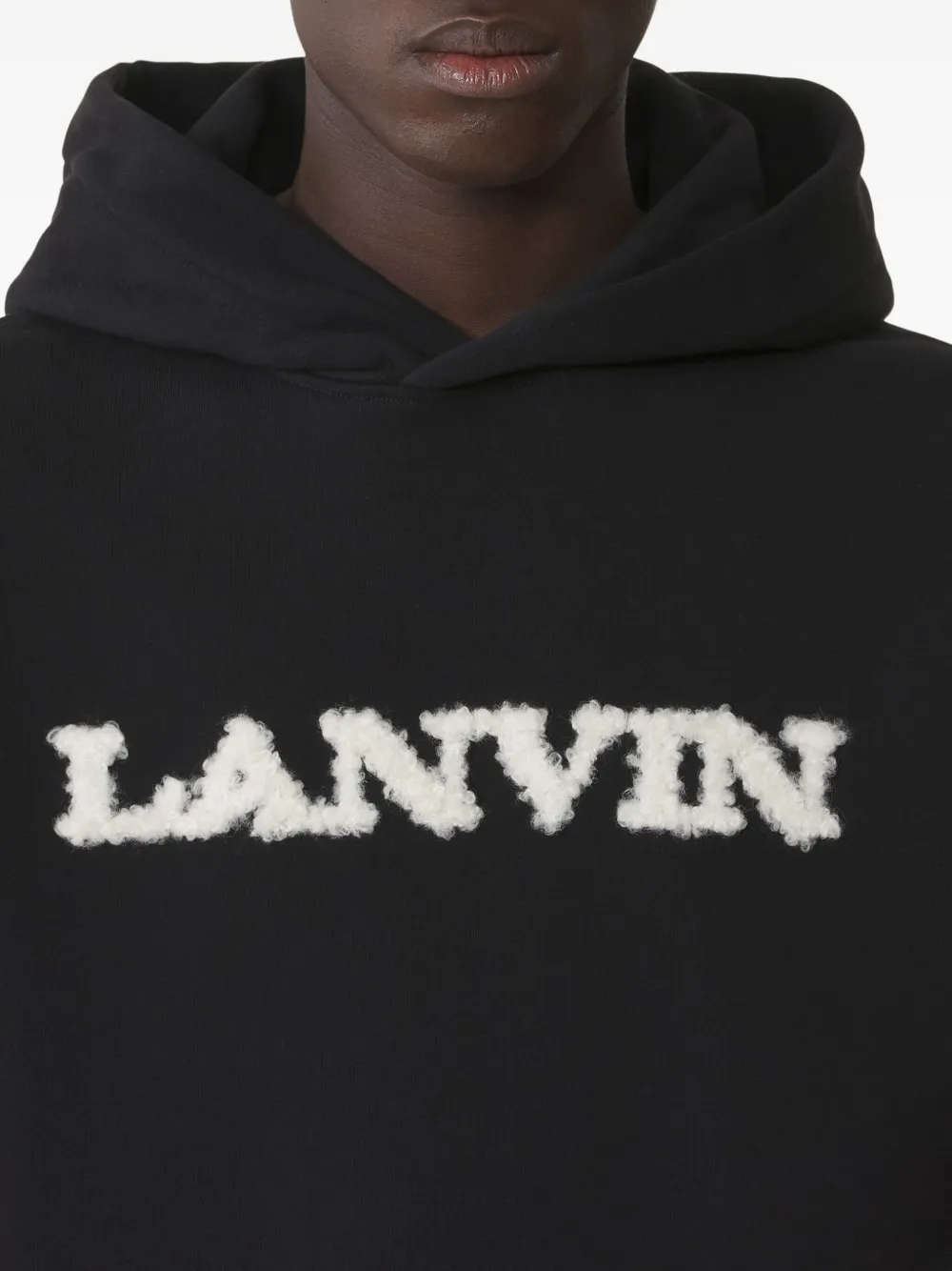 Lanvin Hoodie met borduurwerk Zwart