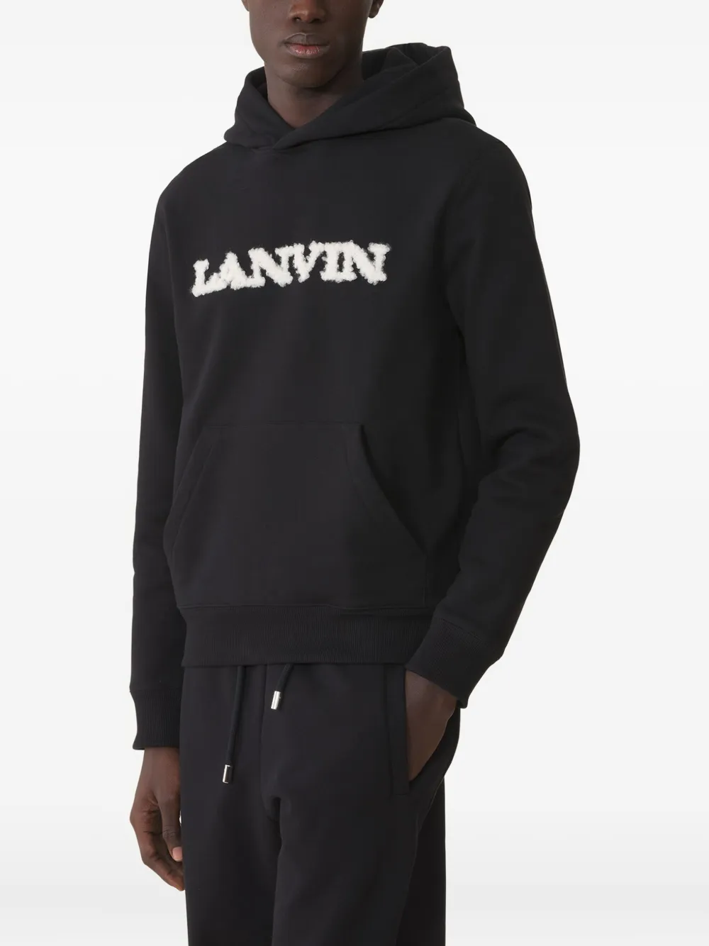 Lanvin Hoodie met borduurwerk Zwart