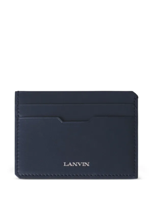 Lanvin Logo-stamp Cardholder in Blue