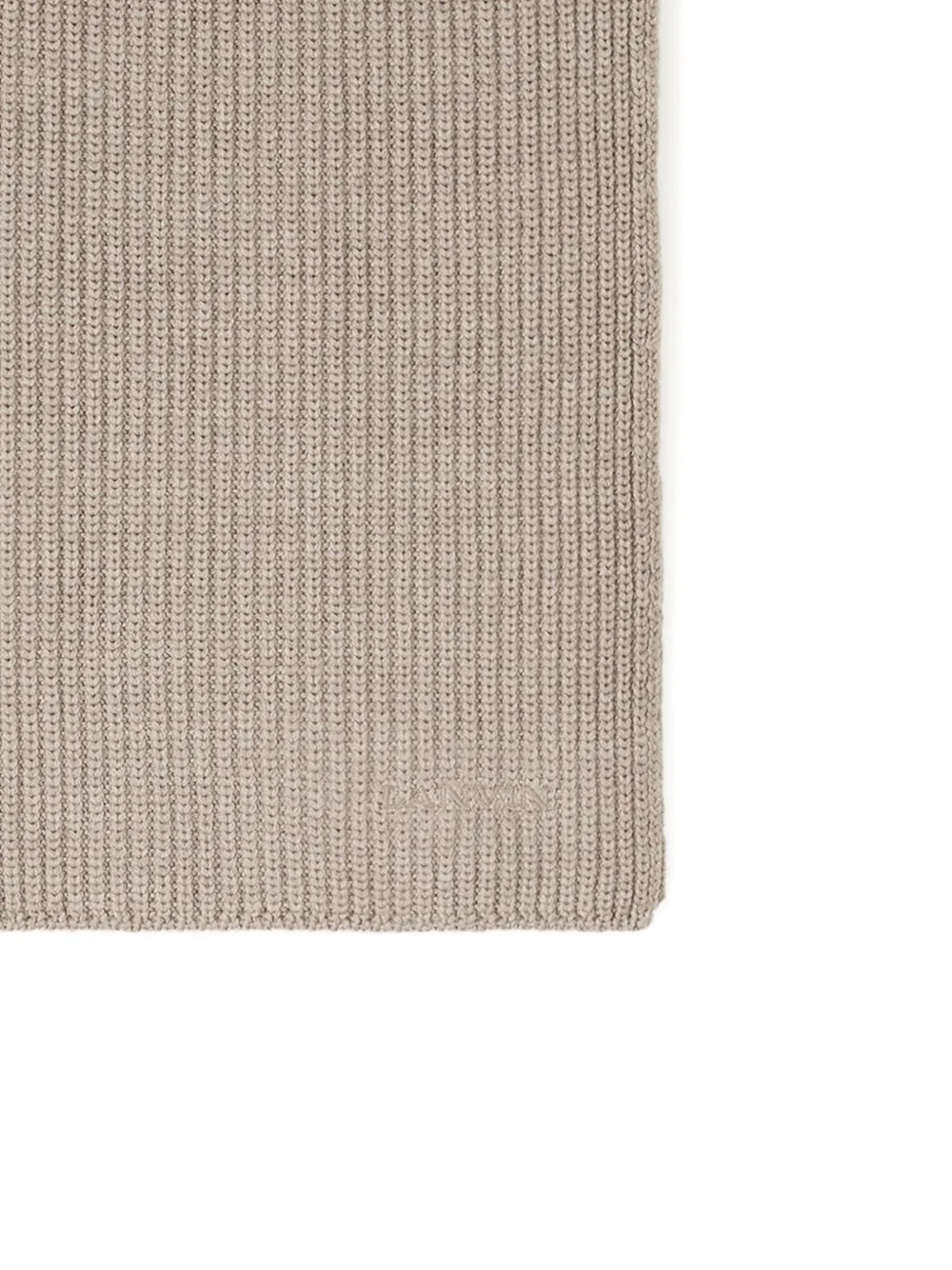 Lanvin Ribgebreide sjaal - Beige