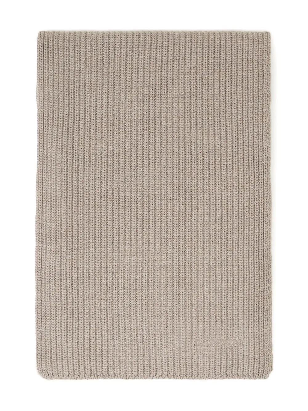 Lanvin Ribbed-knit Scarf In Brown