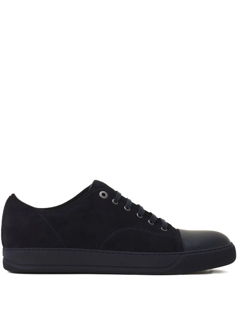 Lanvin suede leather cap-toe sneakers Blue