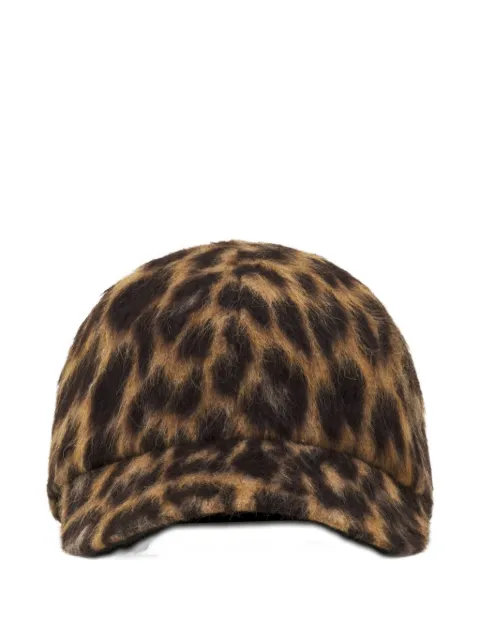 Lanvin leopard-print cap