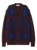 Lanvin patterned-jacquard cardigan - Brown
