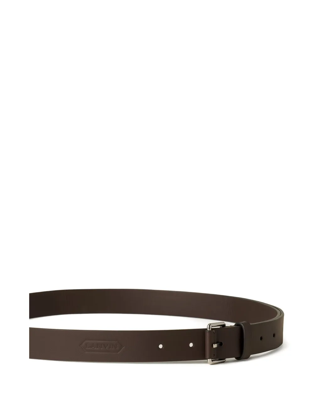 Lanvin Cintura con logo goffrato - Marrone