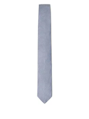 Cravate En Soie Grise à Rayées LANVIN Vintage - État Impeccable (EX) - Pour Homme