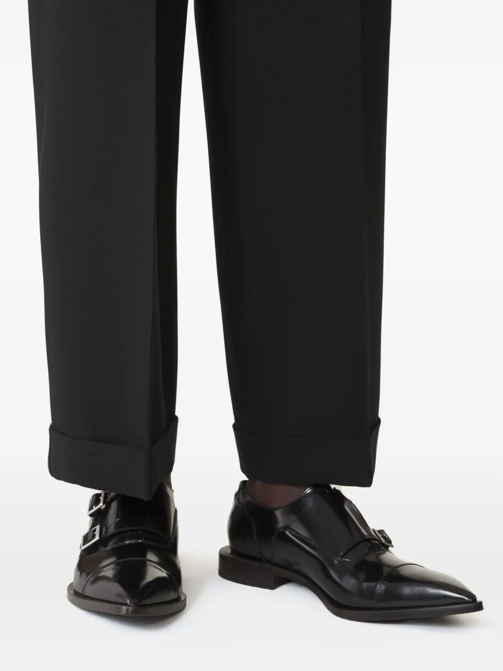 Lanvin Schoenen met dubbele gesp en puntige neus Zwart