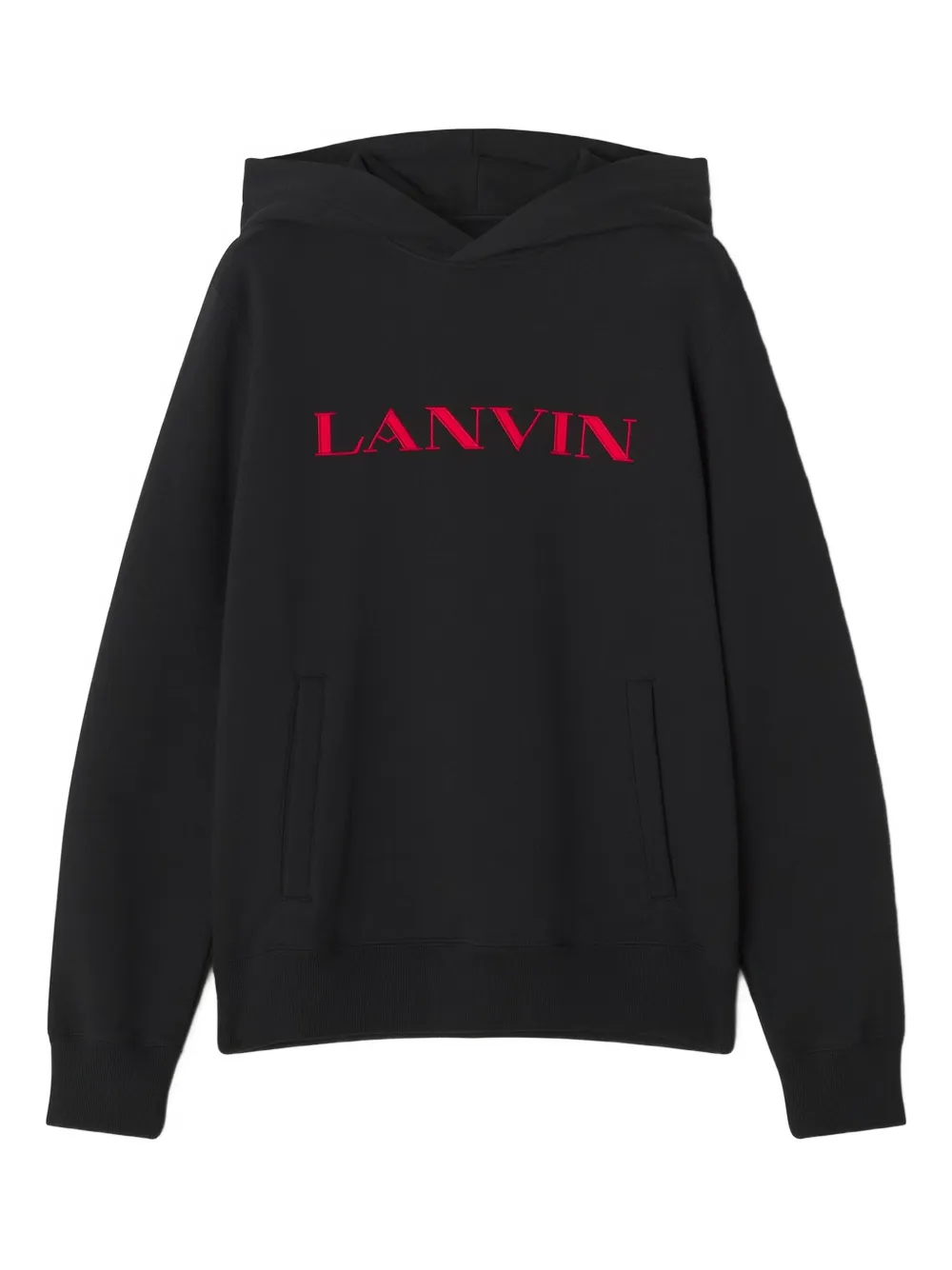 Lanvin logo-print hoodie Zwart