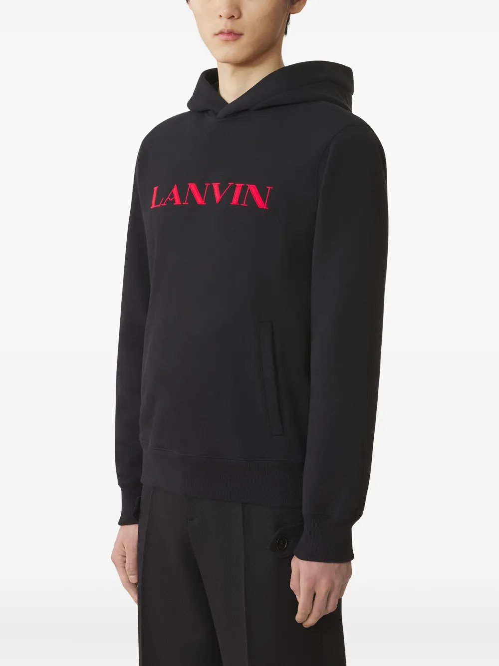 Lanvin Hoodie met logoprint Zwart