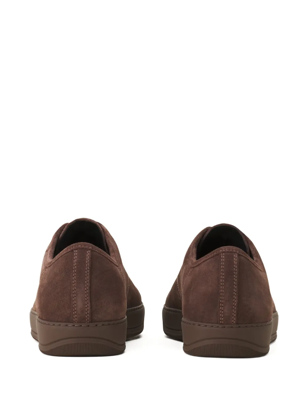 Lanvin Suède leren sneakers met bewerkte neus Bruin