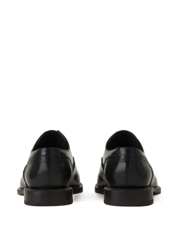 Lanvin レザーブローグシューズ | ブラック | FARFETCH JP