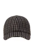 Lanvin striped logo-patch cap - Brown