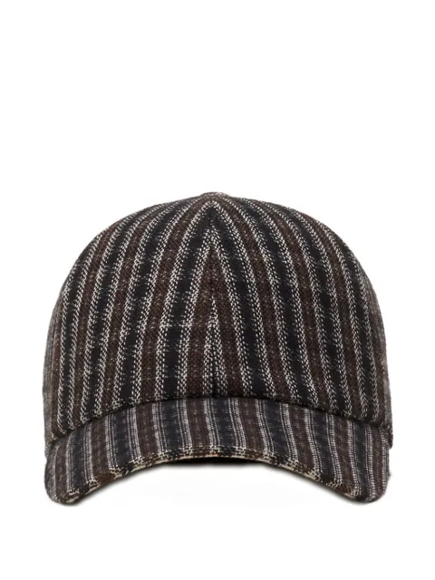 Lanvin striped logo-patch cap