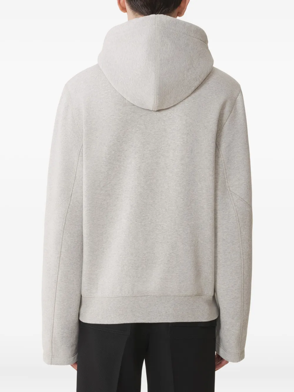 Lanvin logo-embroidered hoodie Grijs