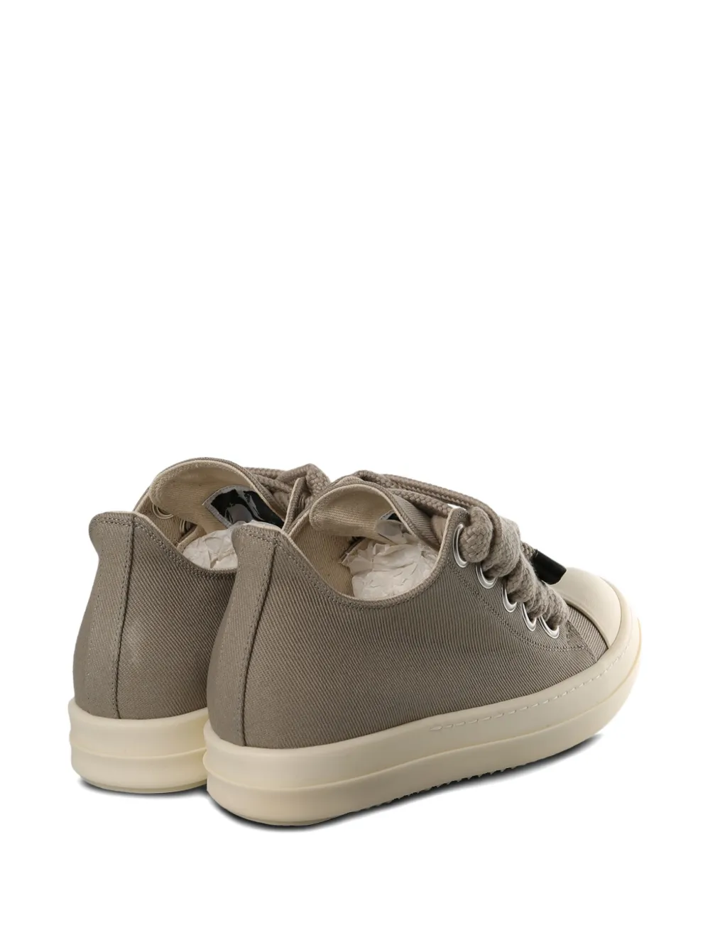 Rick Owens DRKSHDW lace-up canvas sneakers Beige