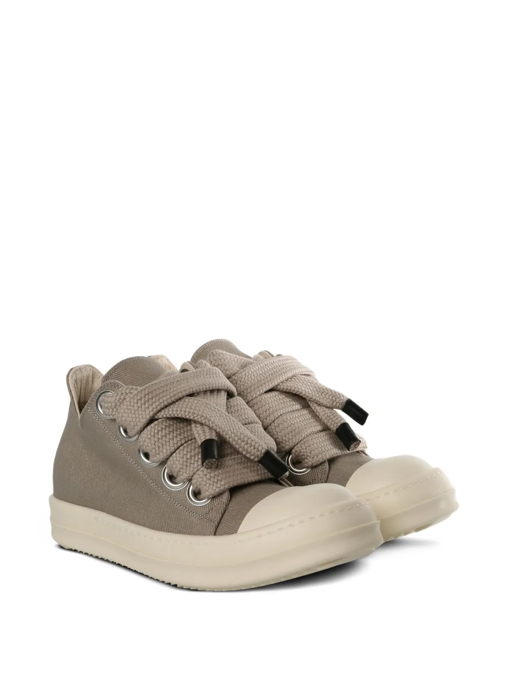 Rick Owens DRKSHDW lace-up canvas sneakers Beige