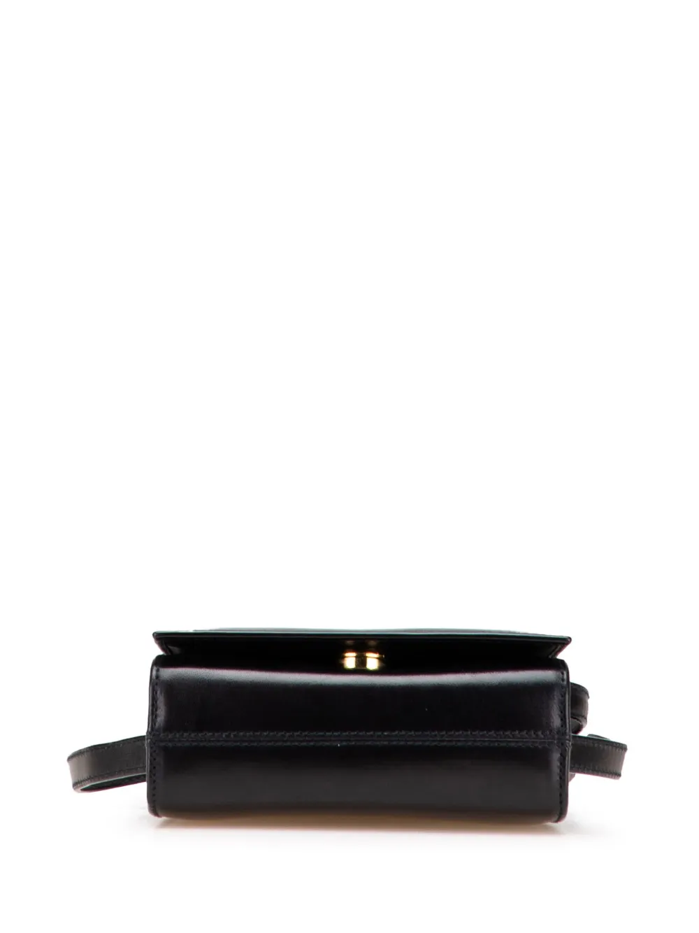 Pre-owned Ferragamo 2010-2025 Mini Leather Vara Bow Crossbody Bag In Black